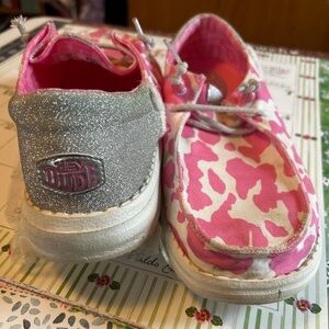 Hey Dude Women's Sneakers in Pink and Cream
